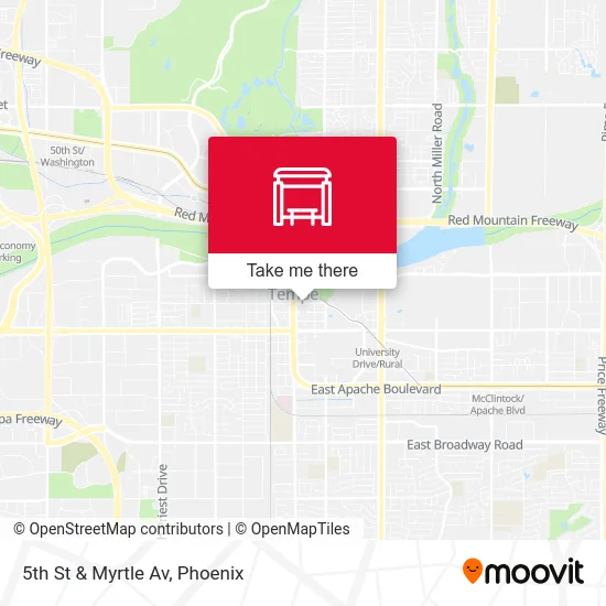 5th St & Myrtle Av map