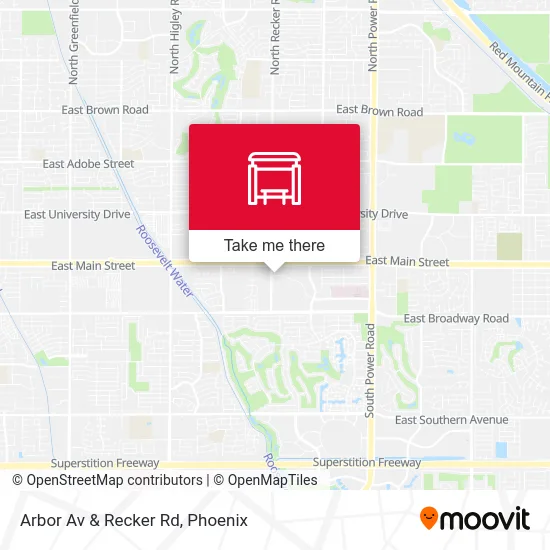 Arbor Av & Recker Rd map