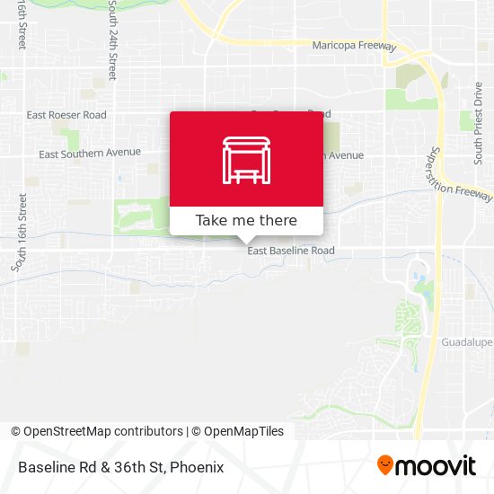 Mapa de Baseline Rd & 36th St
