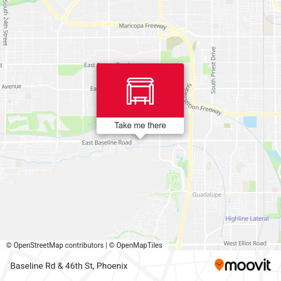 Mapa de Baseline Rd & 46th St