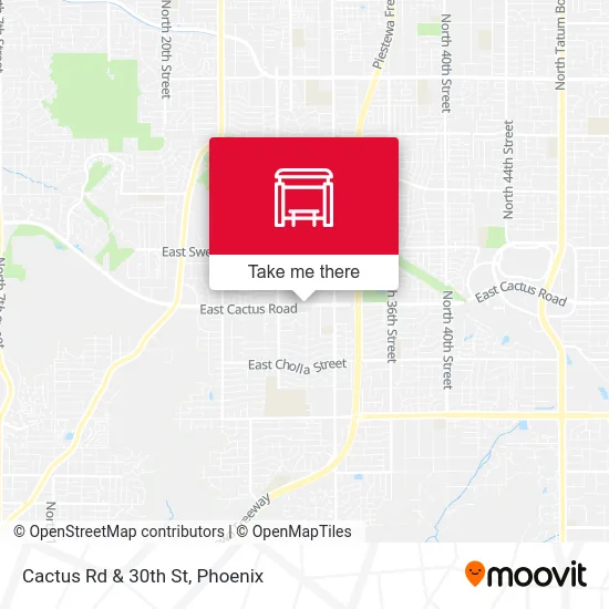 Cactus Rd & 30th St map