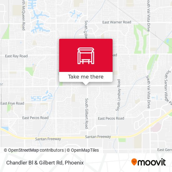 Mapa de Chandler Bl & Gilbert Rd