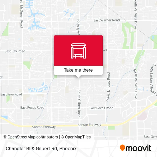 Mapa de Chandler Bl & Gilbert Rd