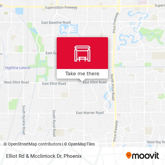 Elliot Rd & Mcclintock Dr map