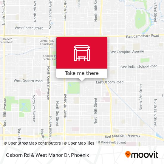 Mapa de Osborn Rd & West Manor Dr