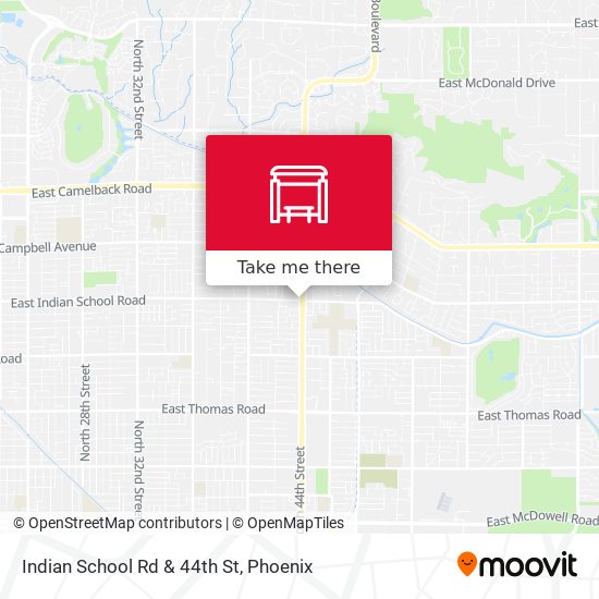 Indian School Rd & 44th St map