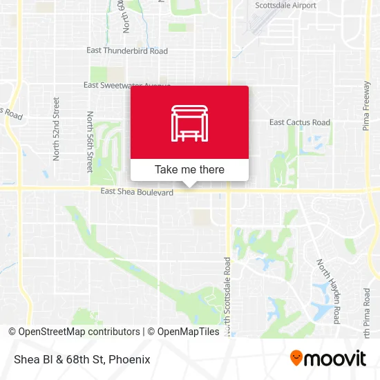 Shea Bl & 68th St map