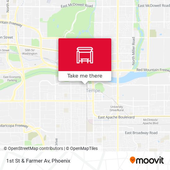 Mapa de 1st St & Farmer Av
