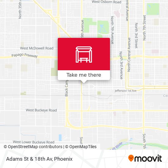 Adams St & 18th Av map