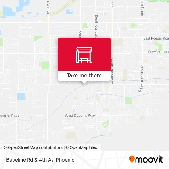 Mapa de Baseline Rd & 4th Av
