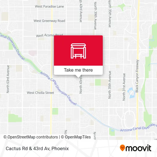 Mapa de Cactus Rd & 43rd Av