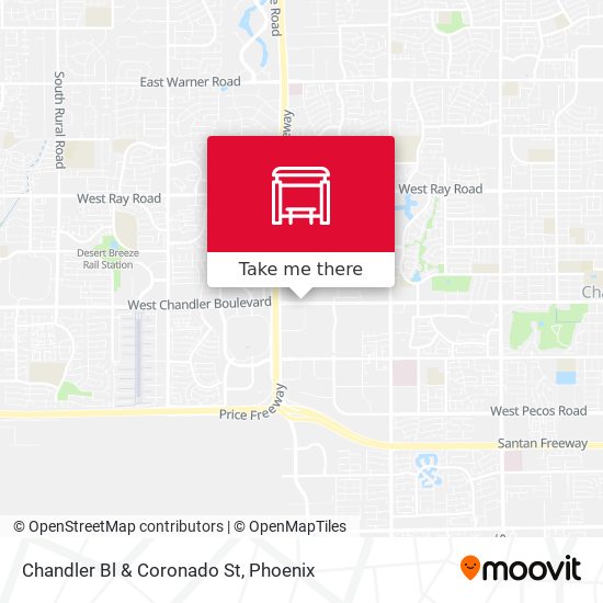 Chandler Bl & Coronado St map