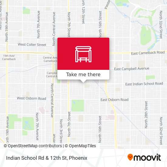 Indian School Rd & 12th St map