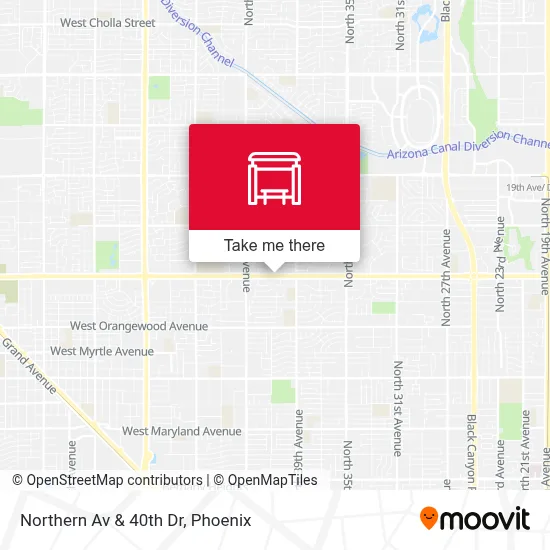 Northern Av & 40th Dr map