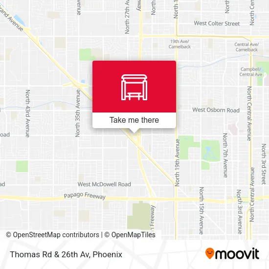 Thomas Rd & 26th Av map