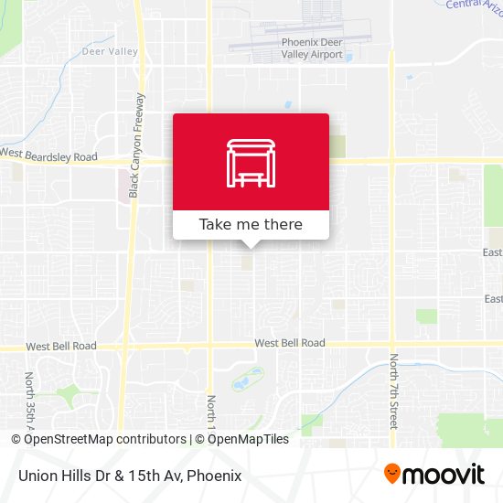 Union Hills Dr & 15th Av map