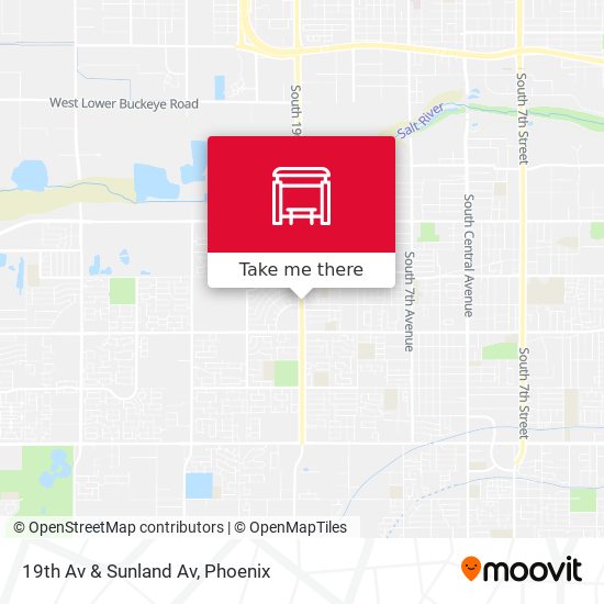 19th Av & Sunland Av map