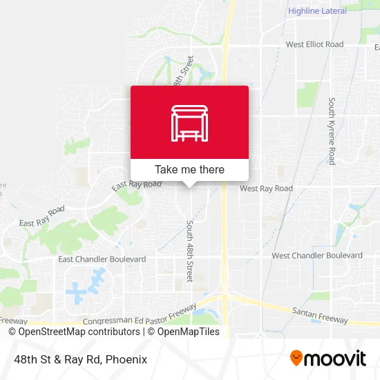 Mapa de 48th St & Ray Rd