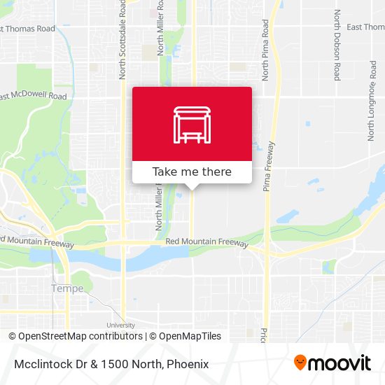 Mcclintock Dr & 1500 North map