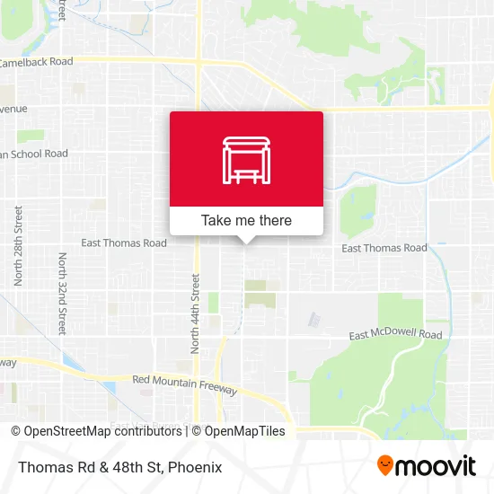 Thomas Rd & 48th St map
