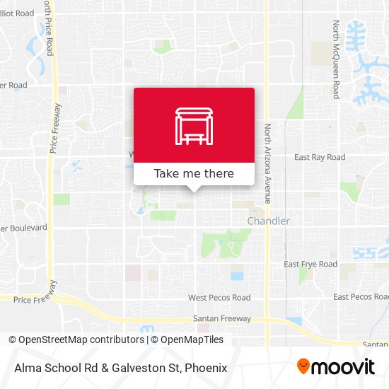 Alma School Rd & Galveston St map