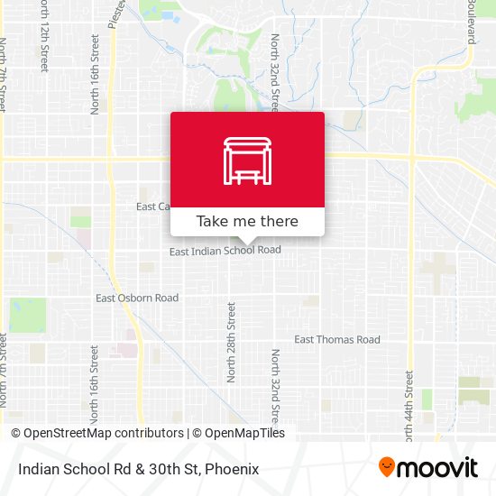 Indian School Rd & 30th St map