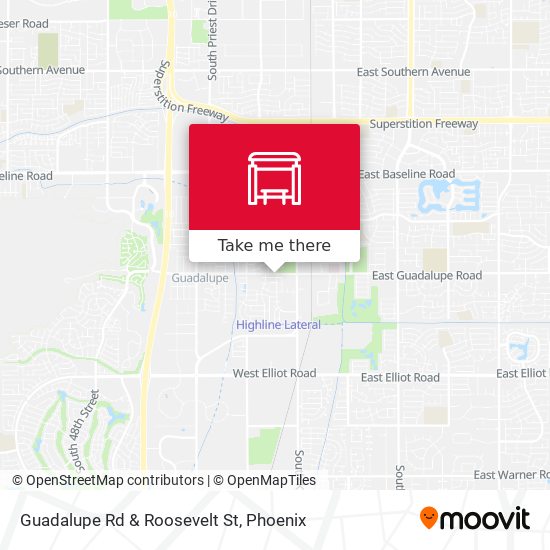 Guadalupe Rd & Roosevelt St map