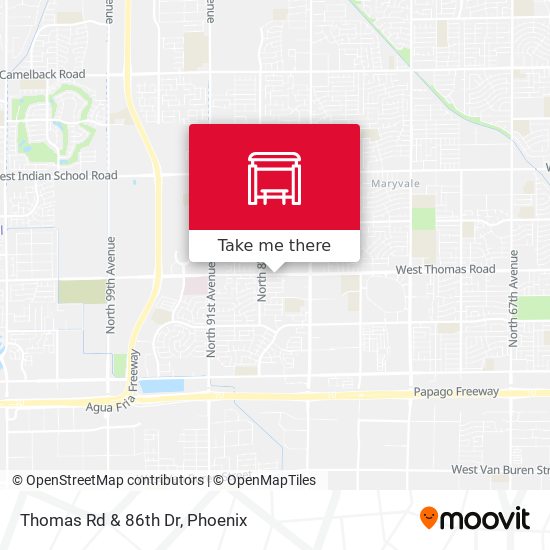 Thomas Rd & 86th Dr map