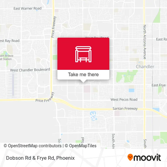 Dobson Rd & Frye Rd map