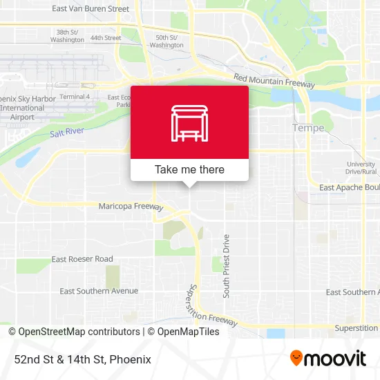 52nd St & 14th St map