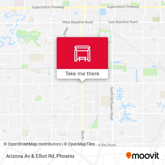 Mapa de Arizona Av & Elliot Rd