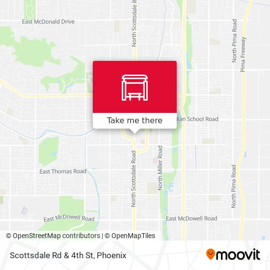 Mapa de Scottsdale Rd & 4th St