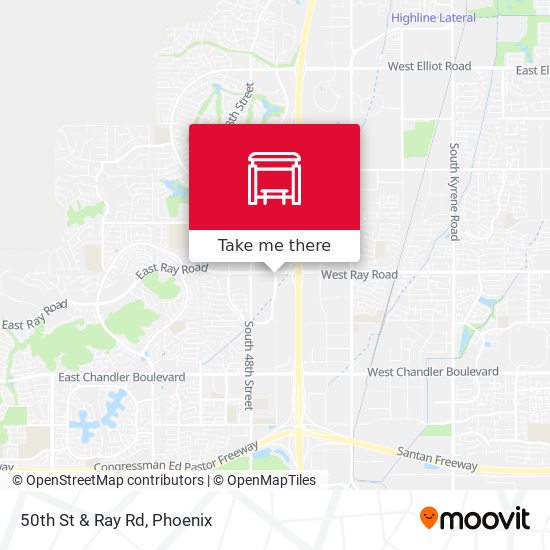 50th St & Ray Rd map