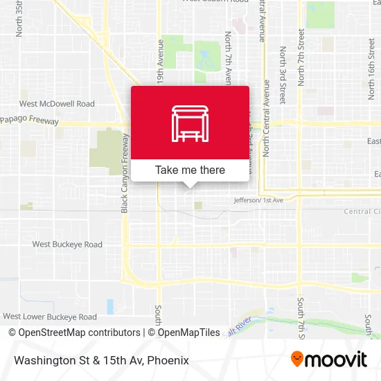 Washington St & 15th Av map