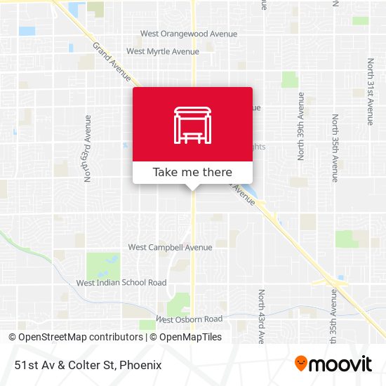 51st Av & Colter St map