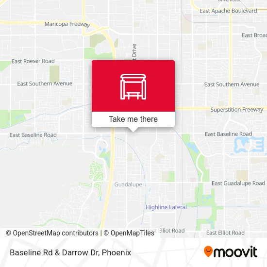 Mapa de Baseline Rd & Darrow Dr