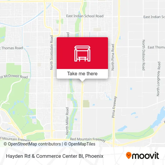 Hayden Rd & Commerce Center Bl map