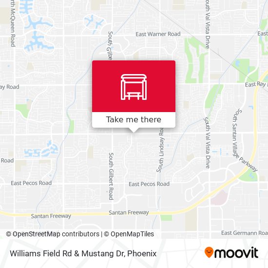 Mapa de Williams Field Rd & Mustang Dr