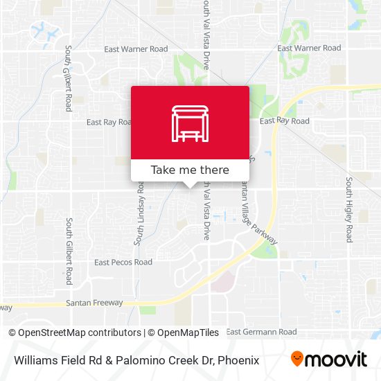 Mapa de Williams Field Rd & Palomino Creek Dr