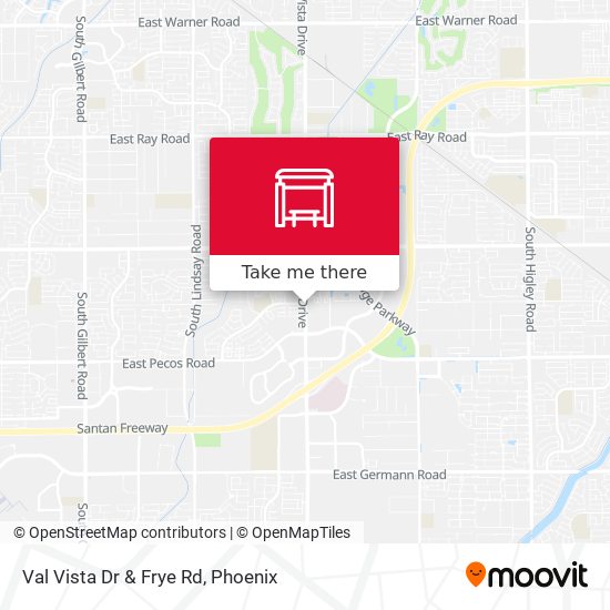 Mapa de Val Vista Dr & Frye Rd