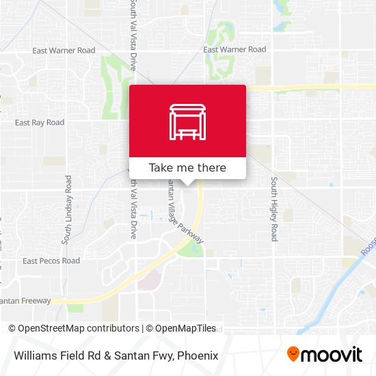 Williams Field Rd & Santan Fwy map