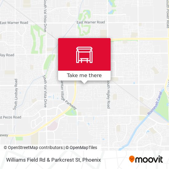 Mapa de Williams Field Rd & Parkcrest St