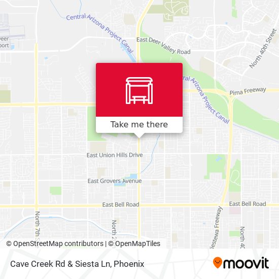 Mapa de Cave Creek Rd & Siesta Ln