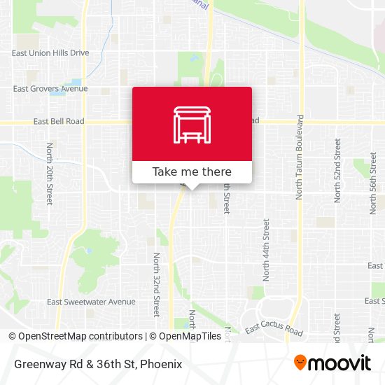 Greenway Rd & 36th St map