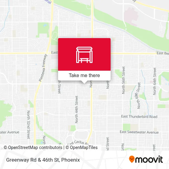 Greenway Rd & 46th St map