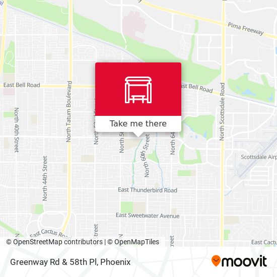 Mapa de Greenway Rd & 58th Pl