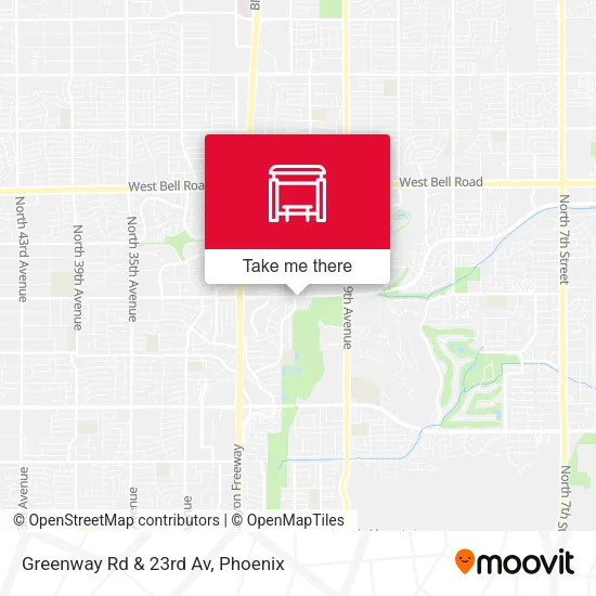Mapa de Greenway Rd & 23rd Av