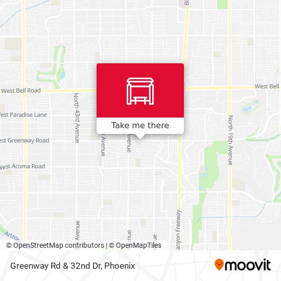 Mapa de Greenway Rd & 32nd Dr