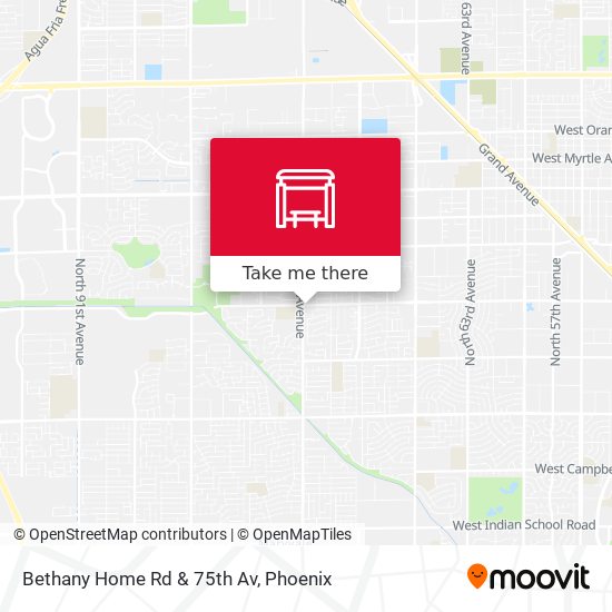 Bethany Home Rd & 75th Av map
