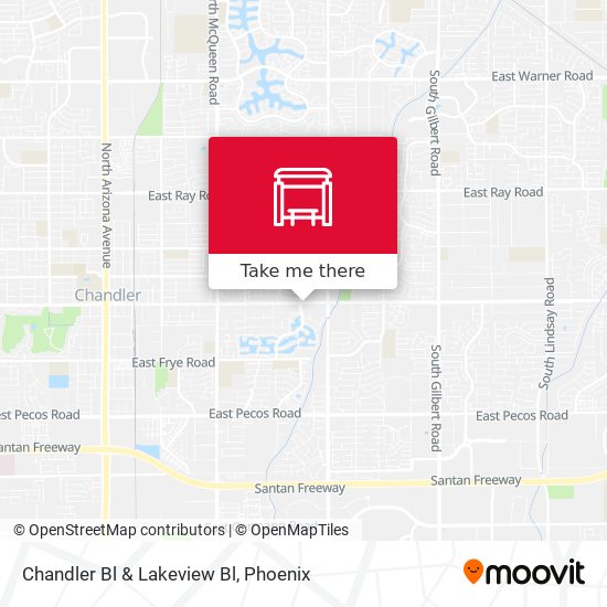 Chandler Bl & Lakeview Bl map